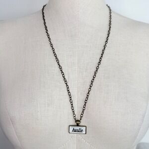 Plunder Jewelry HUSTLE Charm Necklace Pendant 28" Chain